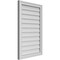 Ekena Millwork Vertical Surface Mount PVC Gable Vnt: Non-Functional, w/2"W x 1-1/2"H, Brickmould Frame, 22"W x 34"H GVPVE22X3402SN - alternate 2
